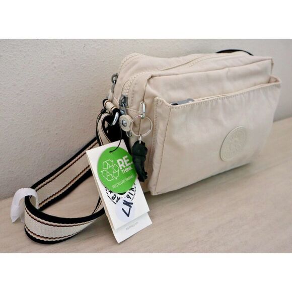 Kipling K17076-W58 Women's Md. Light Sand/Beige Abanu Crossbody/Shoulder Bag - Picture 14 of 16